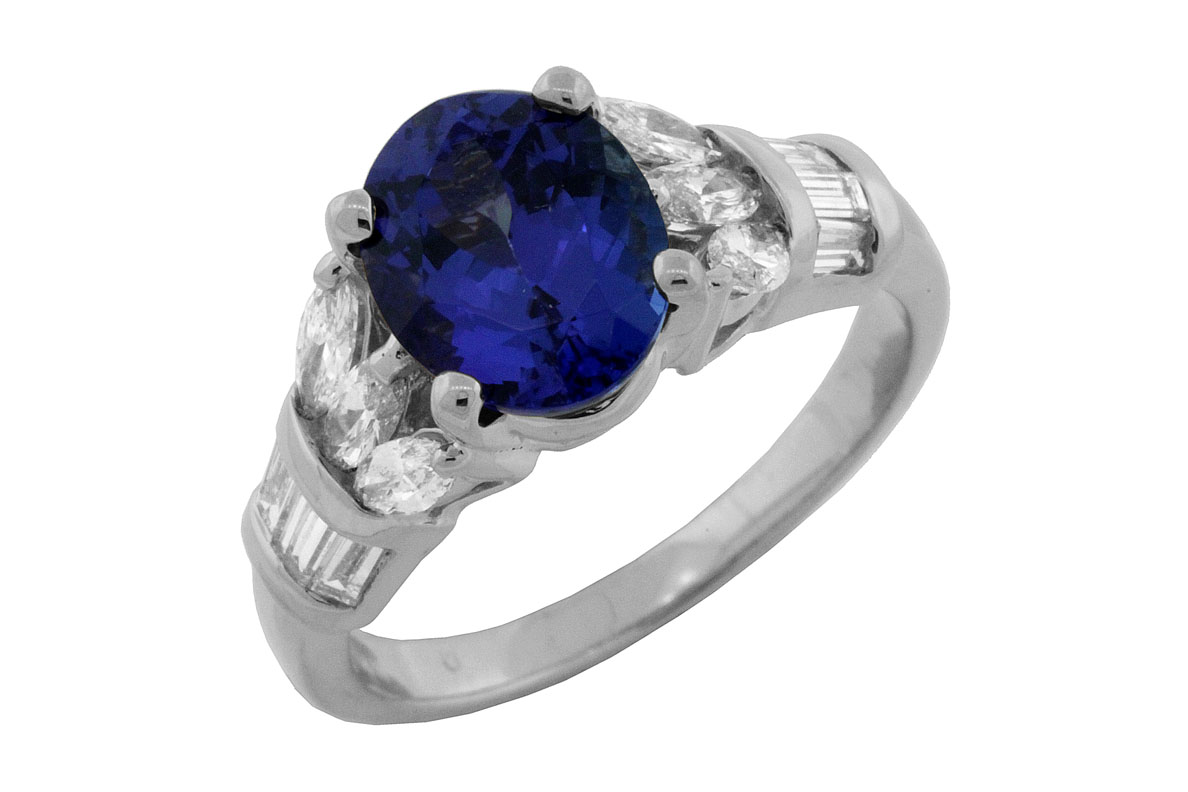 TANZANITE & DIAMOND RING