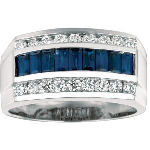MEN’S SAPPHIRE & DIAMOND RING