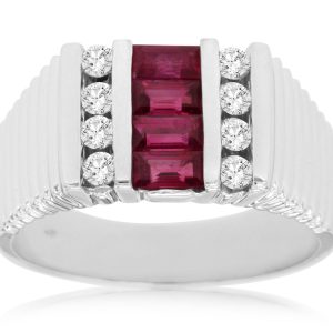 MEN’S RUBY & DIAMOND RING