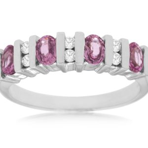 PINK SAPPHIRE & DIAMOND BAND