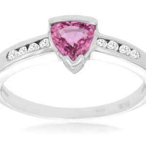 PINK SAPPHIRE & DIAMOND RING