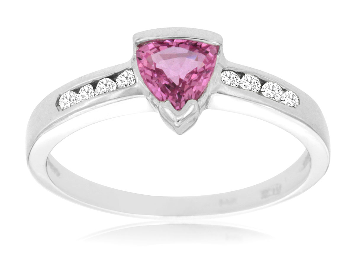 PINK SAPPHIRE & DIAMOND RING