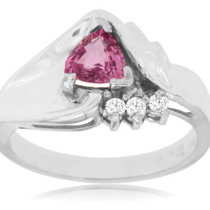 PINK SAPPHIRE & DIAMOND RING