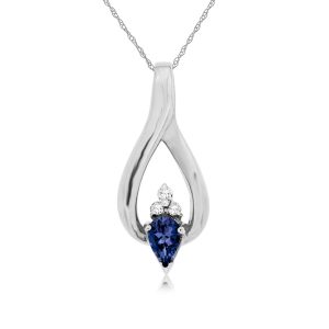 TANZANITE & DIAMOND PENDANT