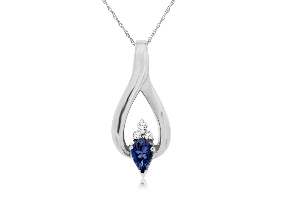 TANZANITE & DIAMOND PENDANT