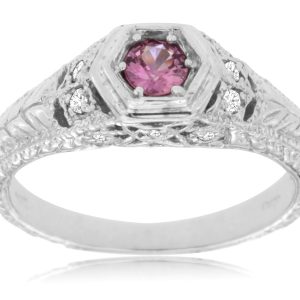 PINK SAPPHIRE & DIAMOND RING