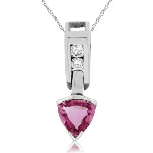 DIAMOND &PINK SAPPHIRE PENDANT