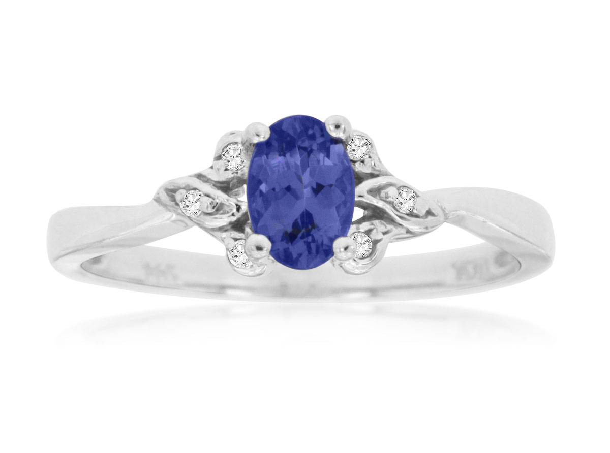 TANZANITE & DIAMOND RING