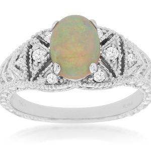 OPAL & DIAMOND RING
