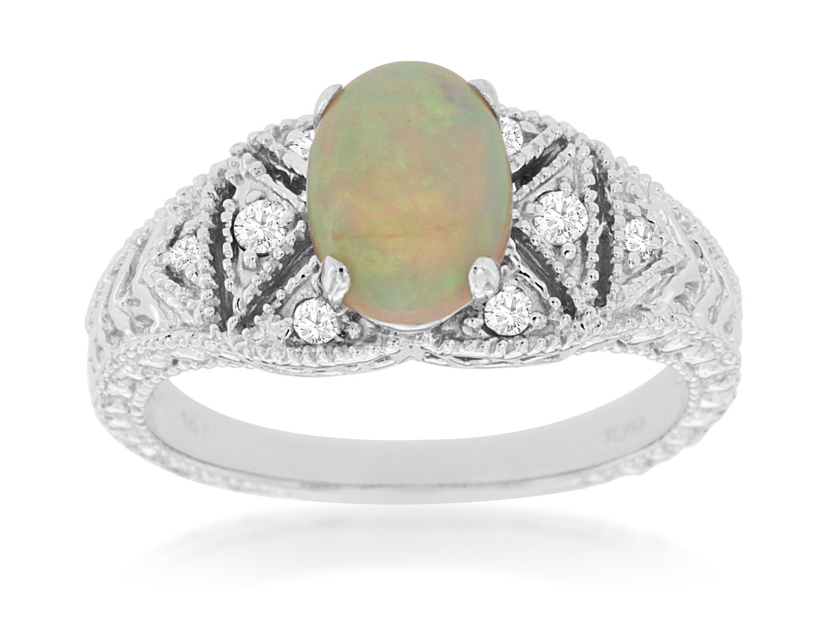 OPAL & DIAMOND RING