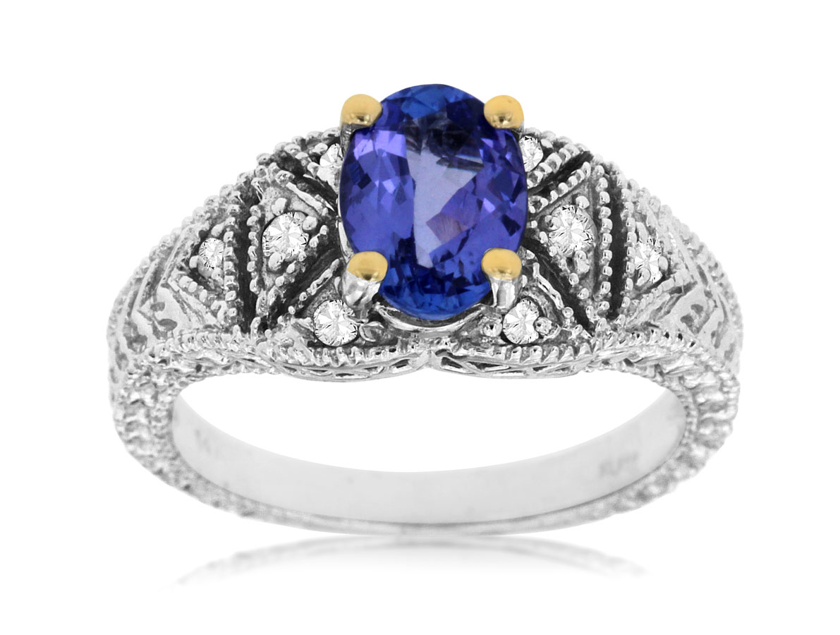 TANZANITE & DIAMOND RING