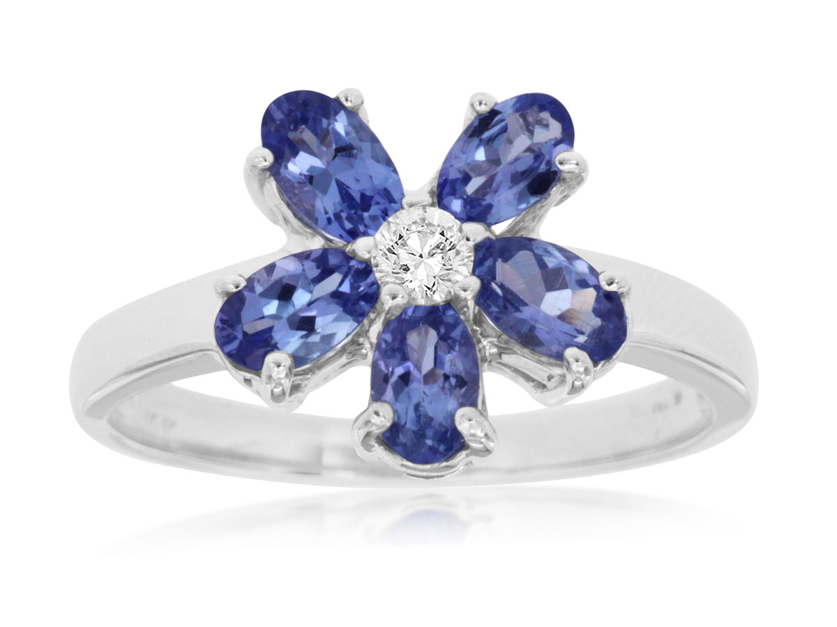 TANZANITE & DIAMOND RING