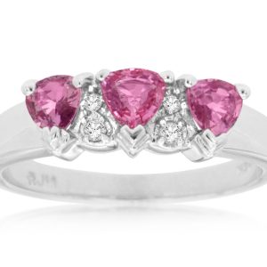 PINK SAPPHIRE & DIAMOND RING
