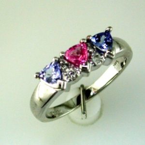 TANZANITE & PINK SAPPHIRE RING