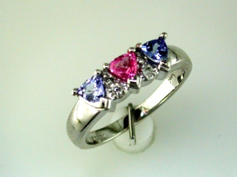 TANZANITE & PINK SAPPHIRE RING