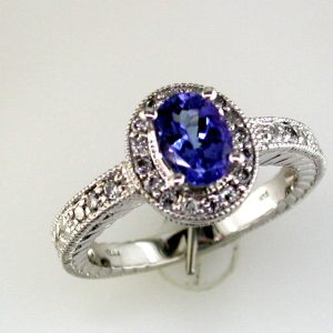 TANZANITE & DIAMOND RING