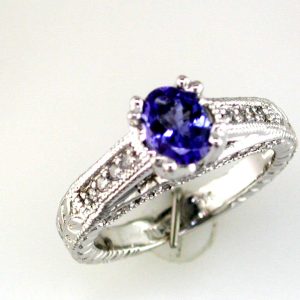 TANZANITE & DIAMOND RING