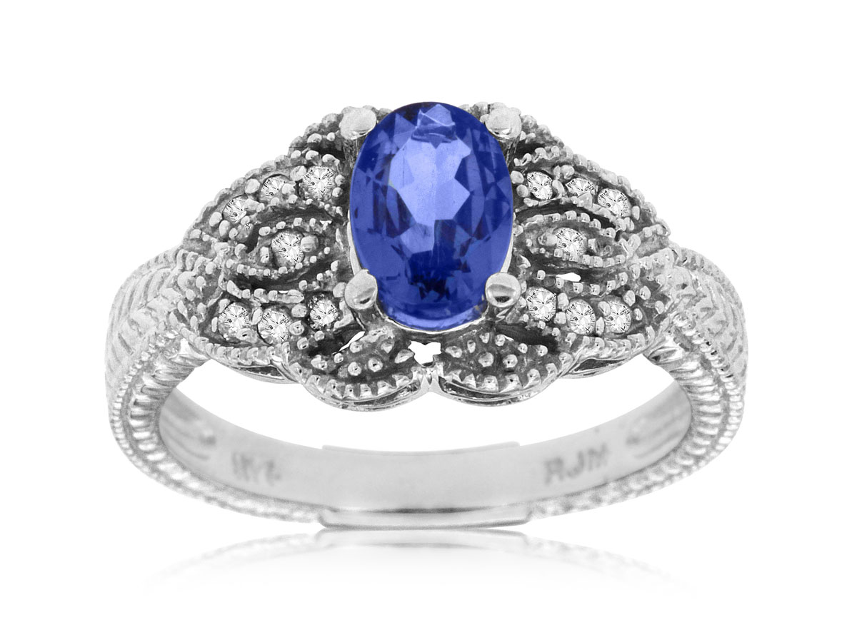 TANZANITE & DIAMOND RING