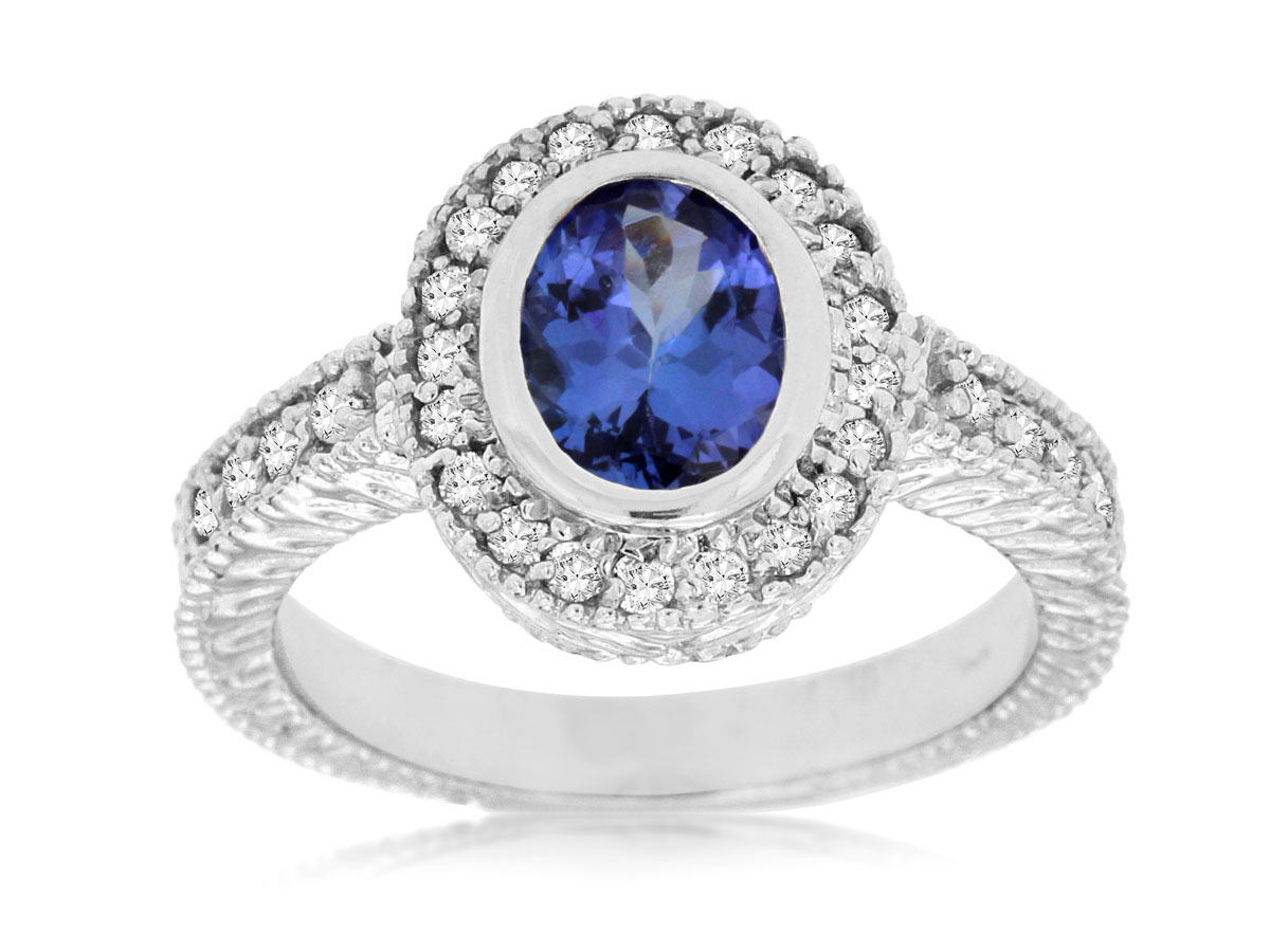 TANZANITE & DIAMOND RING