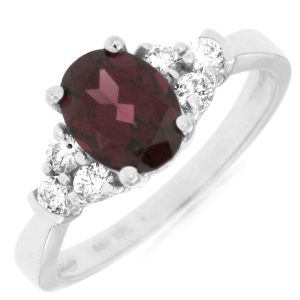 RHODOLITE & DIAMOND RING