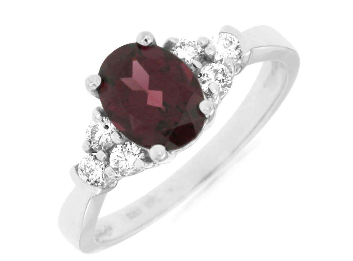 RHODOLITE & DIAMOND RING