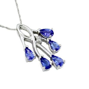 TANZANITE & DIAMOND PENDANT