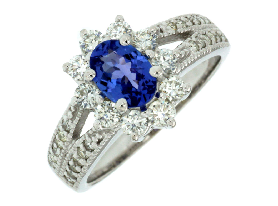 TANZANITE & DIAMOND RING