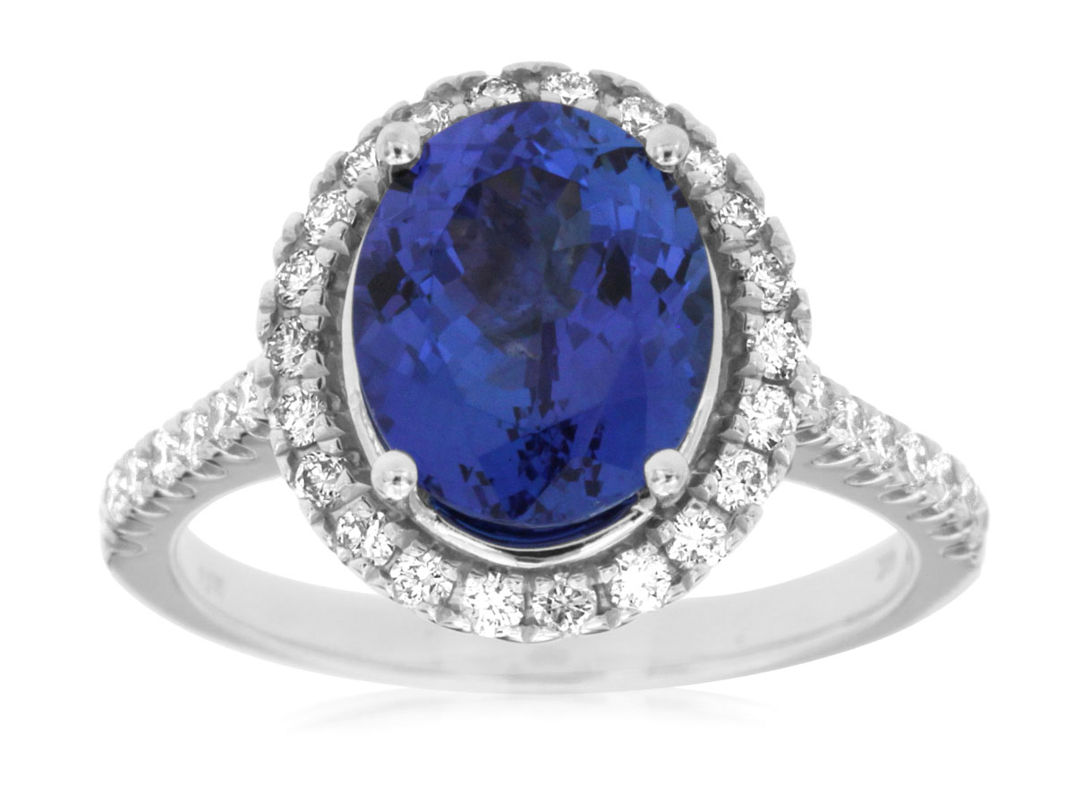 TANZANITE & DIAMOND RING