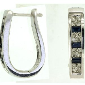 SAPPHIRE & DIAMOND EARRING