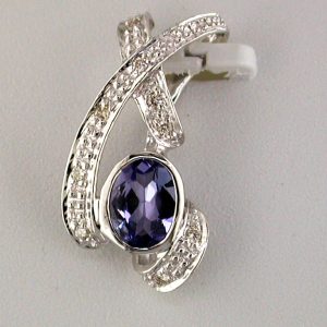 TANZANITE & DIAMOND PENDANT