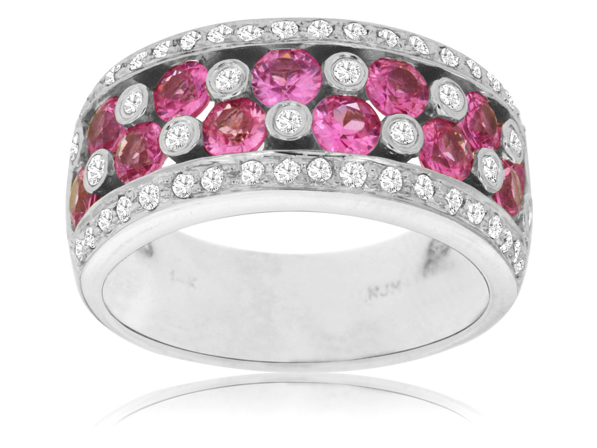 PINK SAPPHIRE & DIAMOND RING