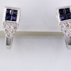 SAPPHIRE & DIAMOND EARRING
