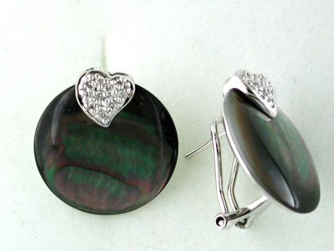 MOP & DIAMOND EARRING