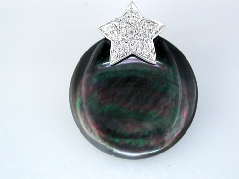 MOP & DIAMOND PENDANT