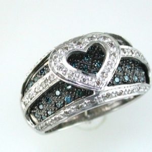 BLUE DIAMOND & DIAMOND RING
