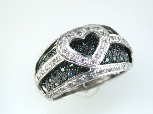 BLUE DIAMOND & DIAMOND RING