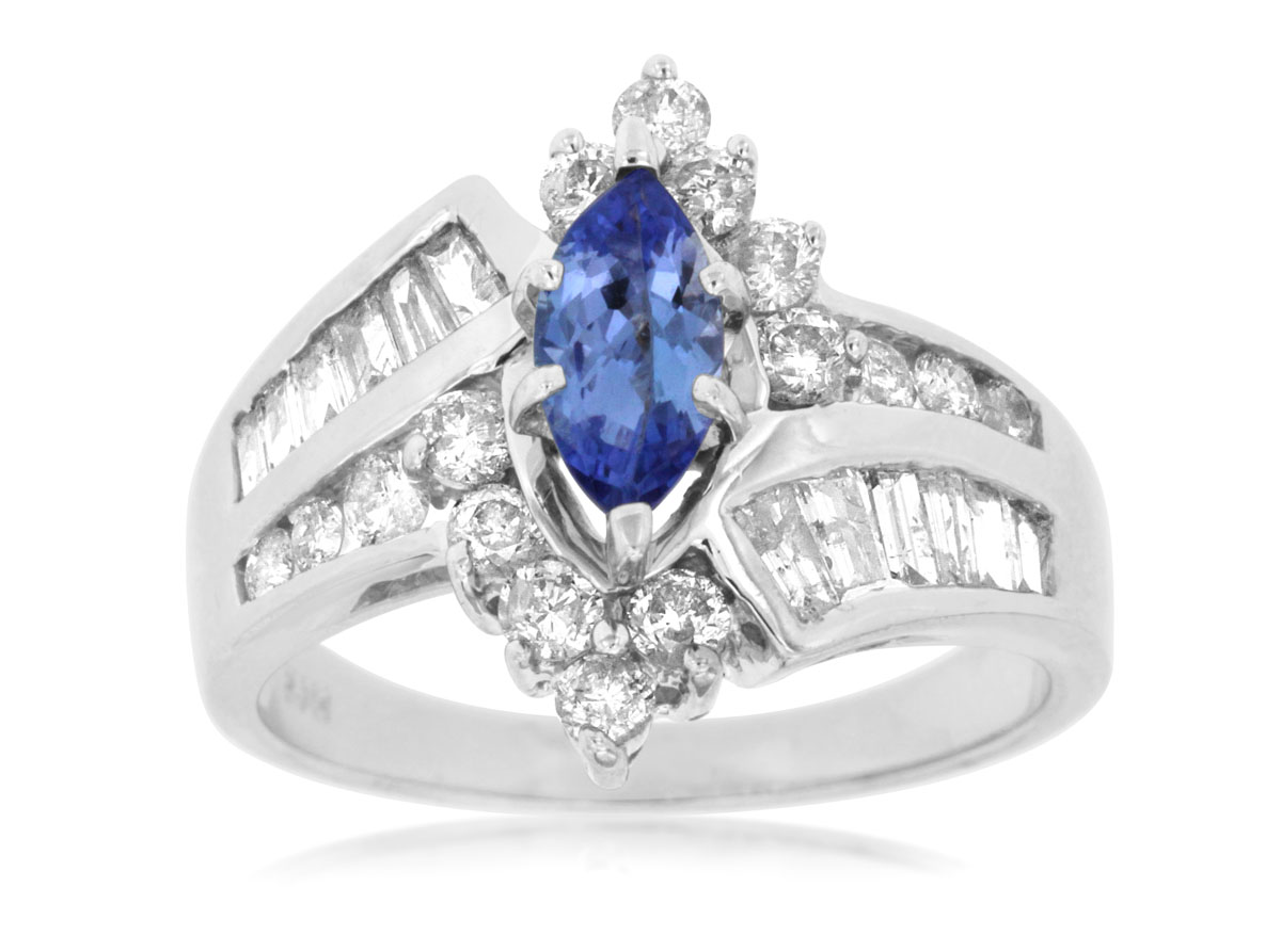 TANZANITE & DIAMOND RING