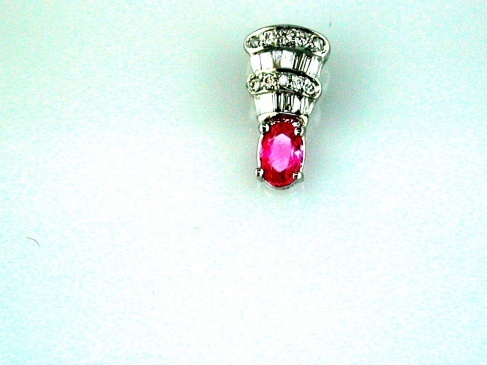 DIAMOND &PINK SAPPHIRE PENDANT
