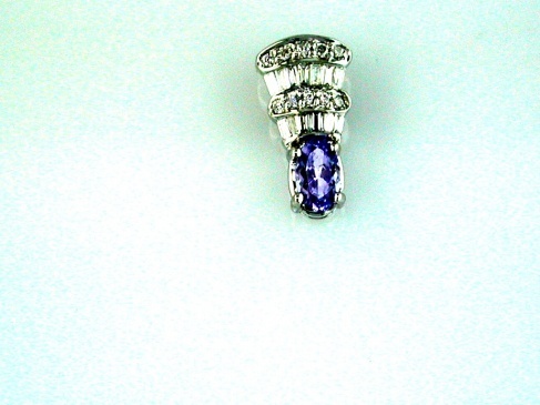 TANZANITE & DIAMOND PENDANT