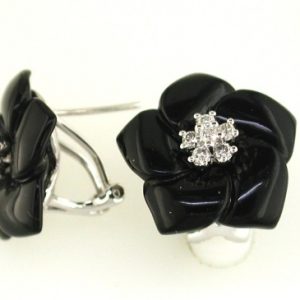 ONYX & DIAMOND EARRING