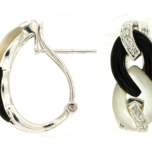 DIAMOND ONYX & M/P EARRING