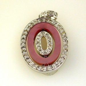 PINK M/P & DIAMOND PENDANT