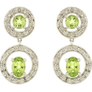 PERIDOT & DIAMOND EARRING