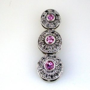 DIAMOND &PINK SAPPHIRE PENDANT