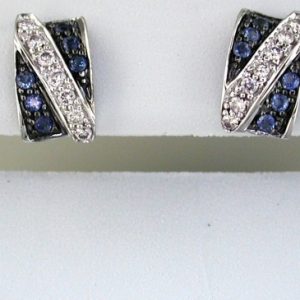 SAPPHIRE & DIAMOND EARRING