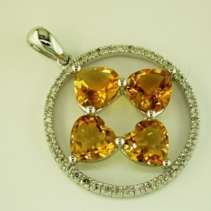 CITRINE & DIAMOND PENDANT