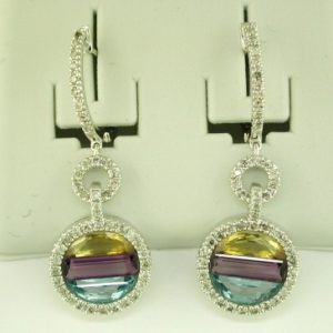 DIAMOND & MULTI COLOR EARRING