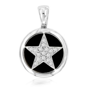 ONYX & DIAMOND PENDANT