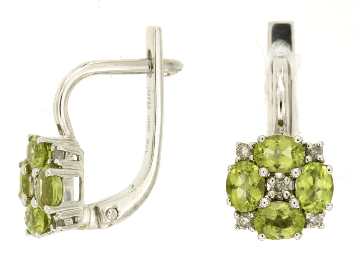 PERIDOT & DIAMOND EARRING