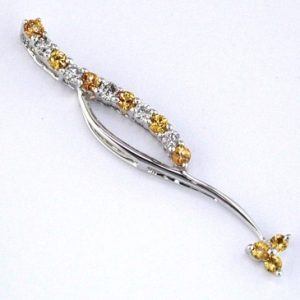 YELLOW SP & DIAMOND PENDANT